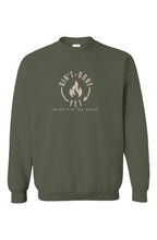 Heavy Hitter Crewneck front view in Military Green