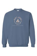 Heavy Hitter Crewneck front view in Indigo Blue