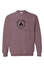 Heavy Hitter Crewneck front view in Heather Maroon