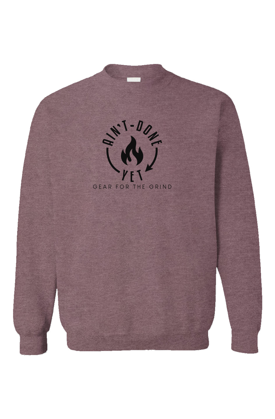 Heavy Hitter Crewneck front view in Heather Maroon