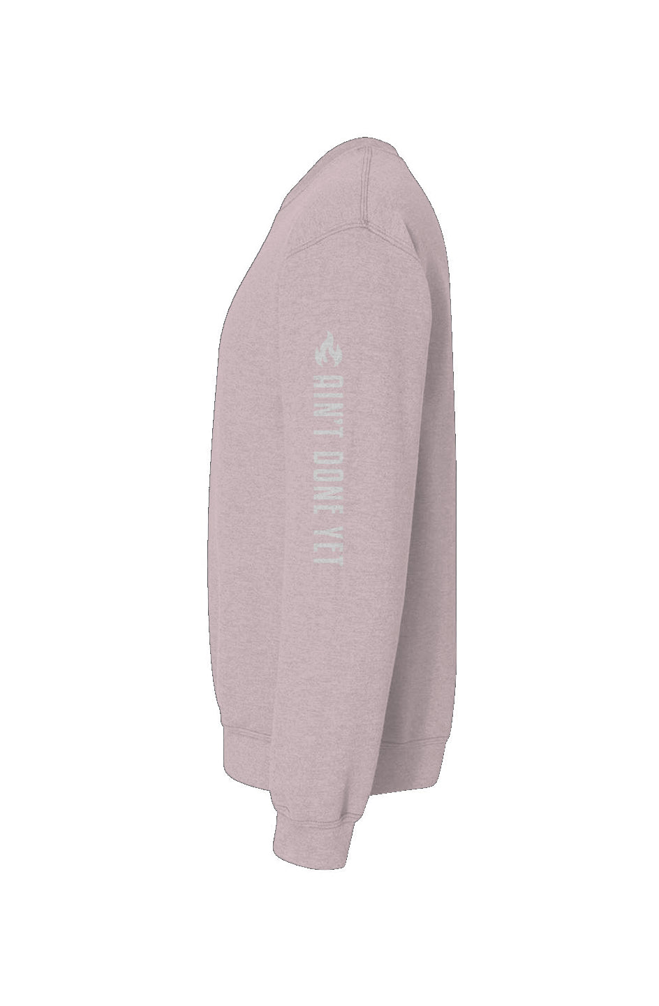 Heavy Hitter Crewneck side view in Pink