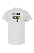 No Gimmies Given Tee featuring bold golf-inspired statement design with classic fit and moisture-wicking cotton-poly fabric.
