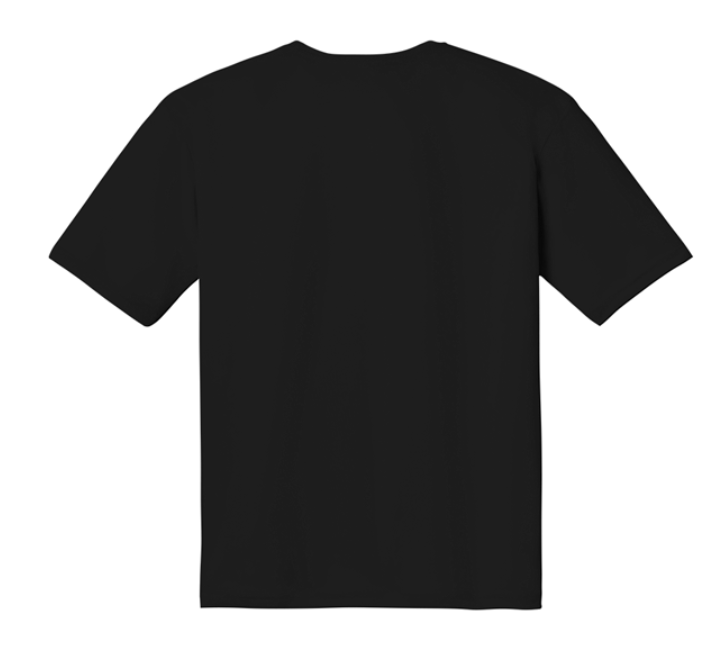 Black Certified Performance Tee with Ain’t Done Yet stamp logo on lightweight performance athletic shirt
