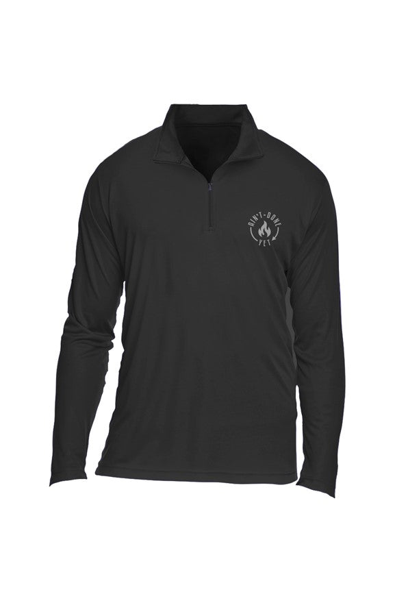 Men’s lightweight quarter zip with clean athletic fit and front zipper design
