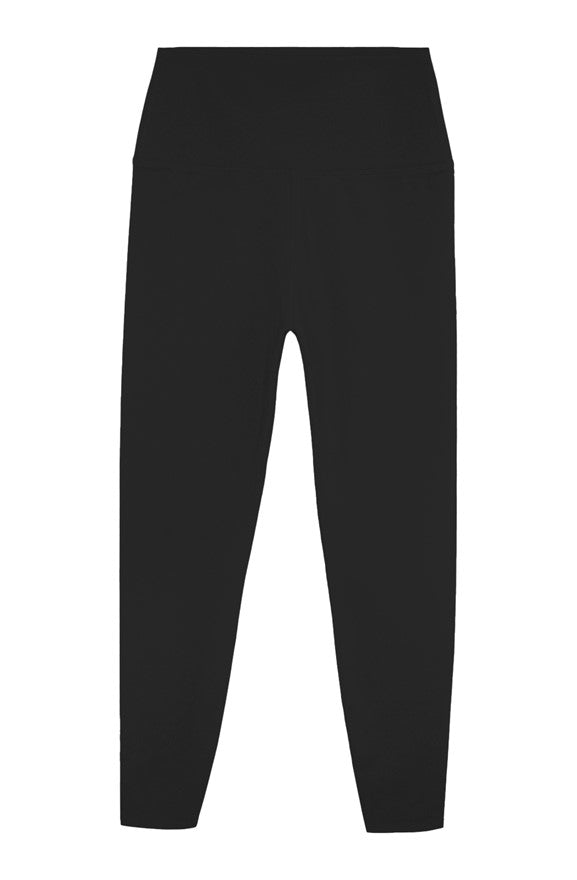 Women’s black athletic leggings front view