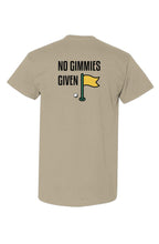 No Gimmies Given Tee featuring bold golf-inspired statement design with classic fit and moisture-wicking cotton-poly fabric.
