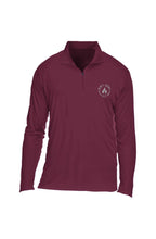 Men’s lightweight quarter zip with clean athletic fit and front zipper design
