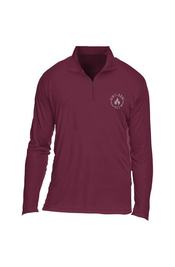 Men’s lightweight quarter zip with clean athletic fit and front zipper design
