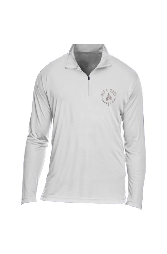 Men’s lightweight quarter zip with clean athletic fit and front zipper design
