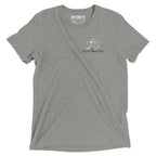 America 250 athletic grey t-shirt featuring distressed 250 graphic integrated with the Ain't Done Yet logo in a clean patriotic design.