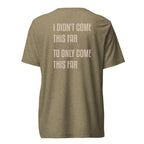 Black ADY motivational tee with “I Didn’t Come This Far To Only Come This Far” statement printed on the back.